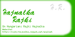 hajnalka rajki business card